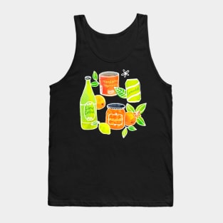 Sunny Citrus Pop Art Tank Top